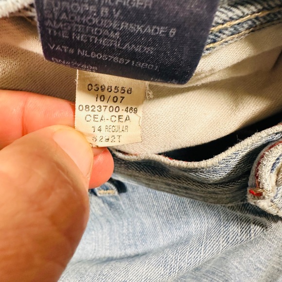 Tommy Hilfiger Light Blue Vintage Jeans 100% Cotton Womens 14 Reg 34 x 30 - Picture 6 of 9